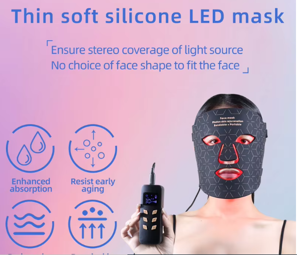 Máscara LED Facial 4 en 1 Rejuvenecimiento y Fototerapia
