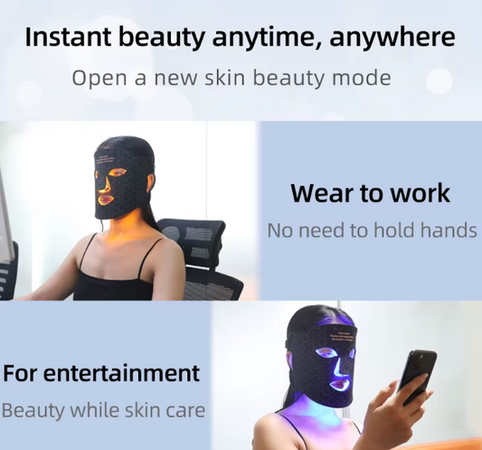 Máscara LED Facial 4 en 1 Rejuvenecimiento y Fototerapia