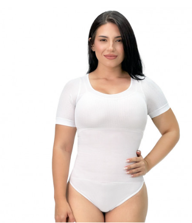 Body Compresion Tipo Tanga Manga Corta