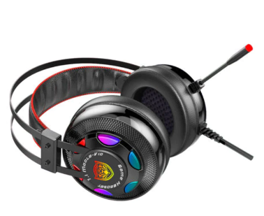 Diadema Gamer Rgb Microfono Bajos Profundos Auriculares V10
