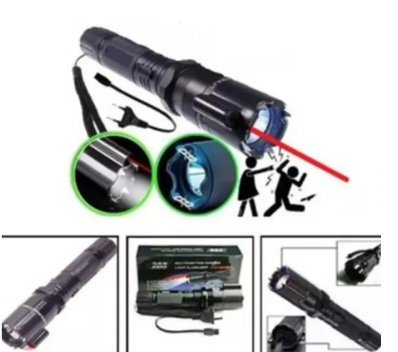 Linterna Taser Con Laser Recargable