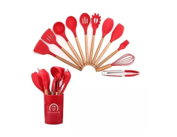 Set De Utensilios Cocina En Silicona X12