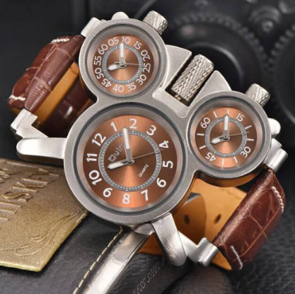 Reloj OULM 1167 Hombre Triple Hora y Estilo Único