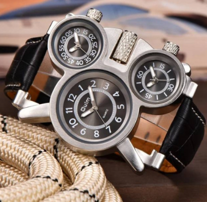 Reloj OULM 1167 Hombre Triple Hora y Estilo Único