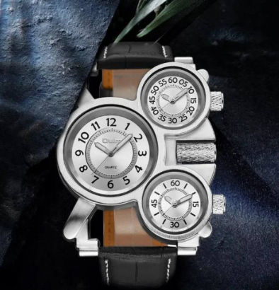 Reloj OULM 1167 Hombre Triple Hora y Estilo Único