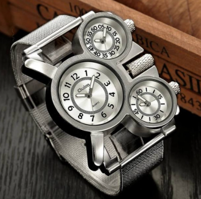 Reloj OULM 1167 Hombre Triple Hora y Estilo Único