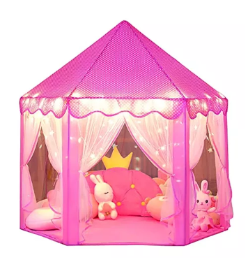 CASA CARPA CASTILLO PARA NIÑAS CON LUCES JUGUETE PRINCESA