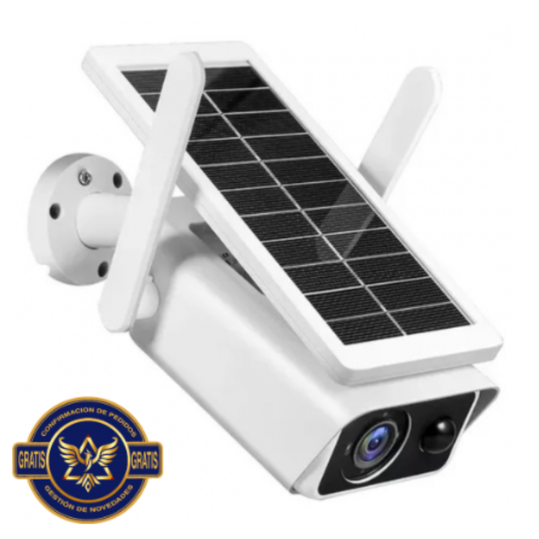 Cámara de Seguridad Solar Inalámbrica 1080P HD, Visión Nocturna y Detección de Movimiento