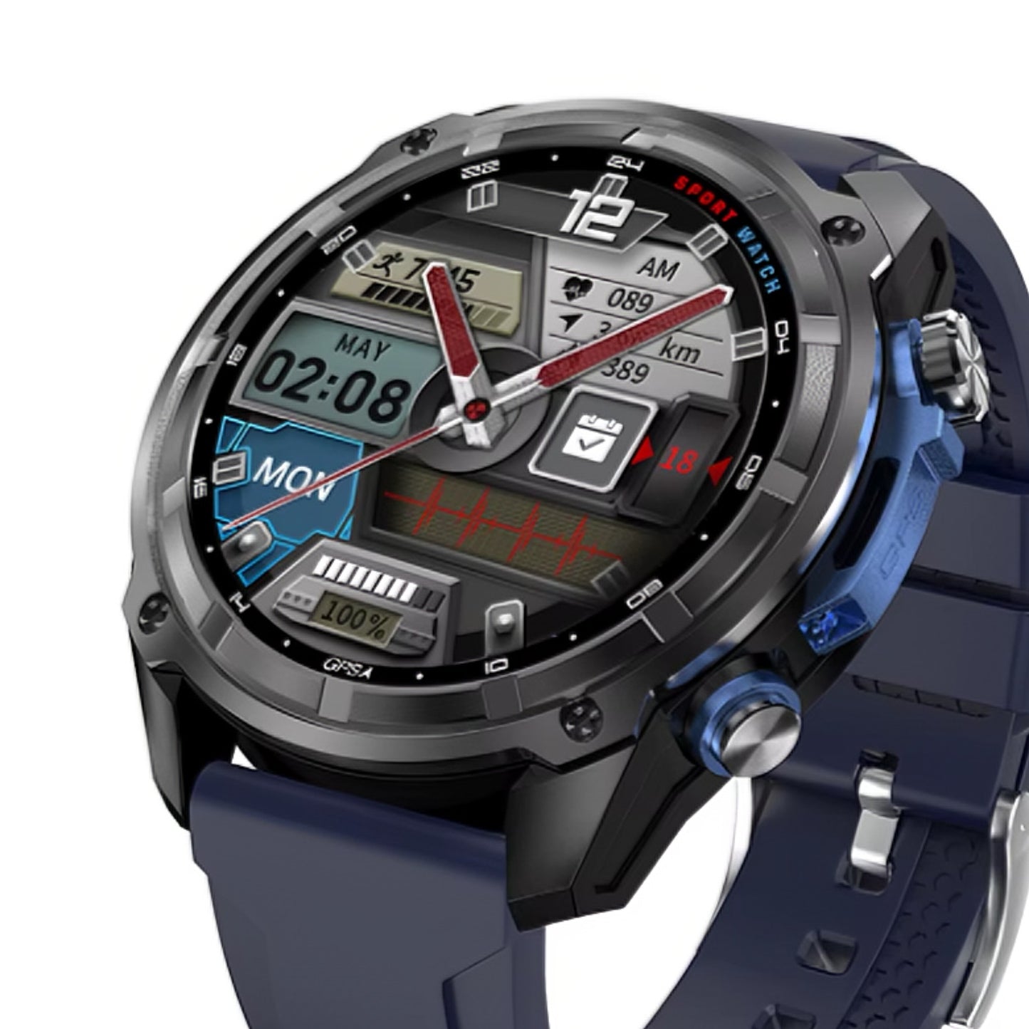 Reloj Inteligente DT G1 GPS – AMOLED 1.43”, Militar, 3ATM