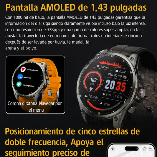 Reloj Inteligente FT66 – GPS, AMOLED 1.43” 5ATM