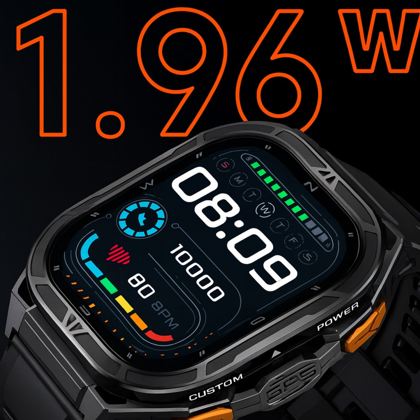 Reloj Inteligente X5 GPS Doble- AMOLED 1.96 Resistencia 5ATM