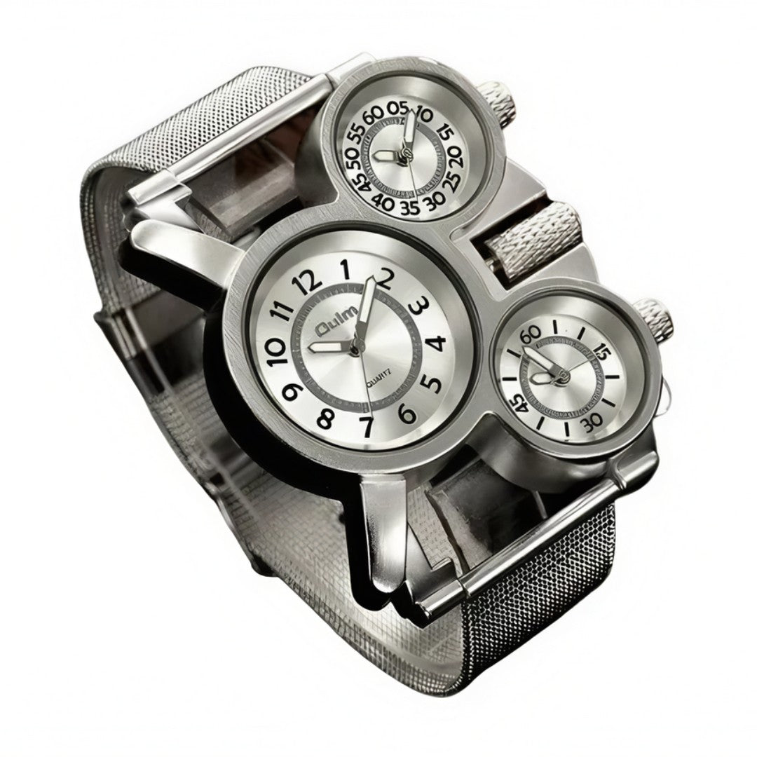 Reloj OULM 1167 Hombre Triple Hora y Estilo Único