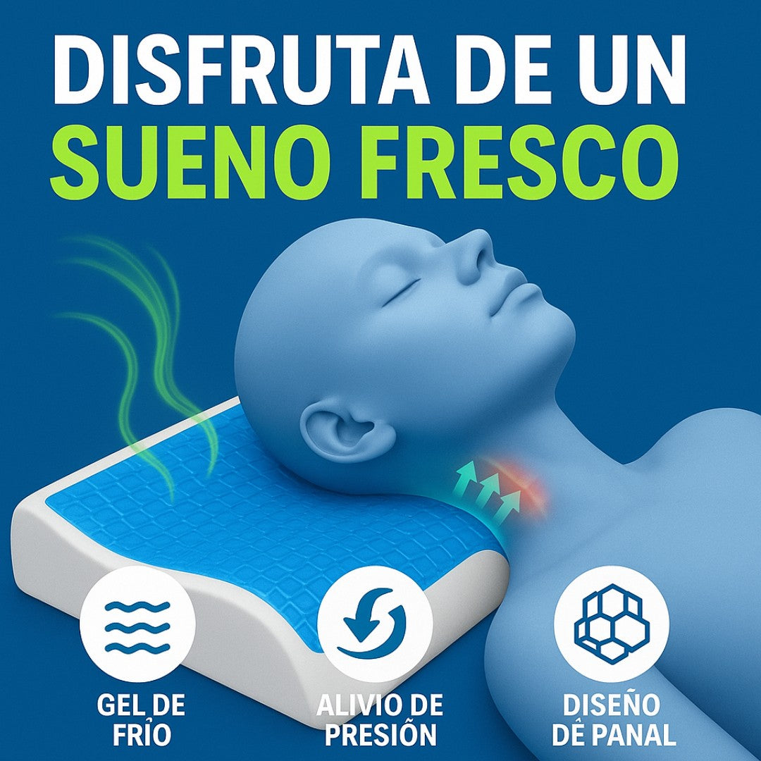 Almohada Ergonómica Viscoelástica Sueño sin Dolor