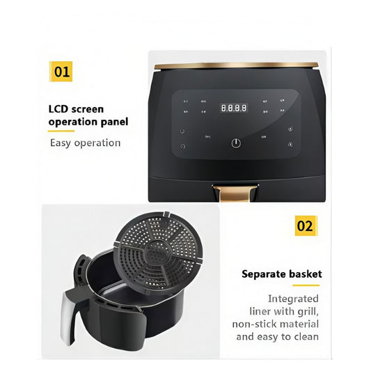 Freidora de Aire Digital con Pantalla LCD