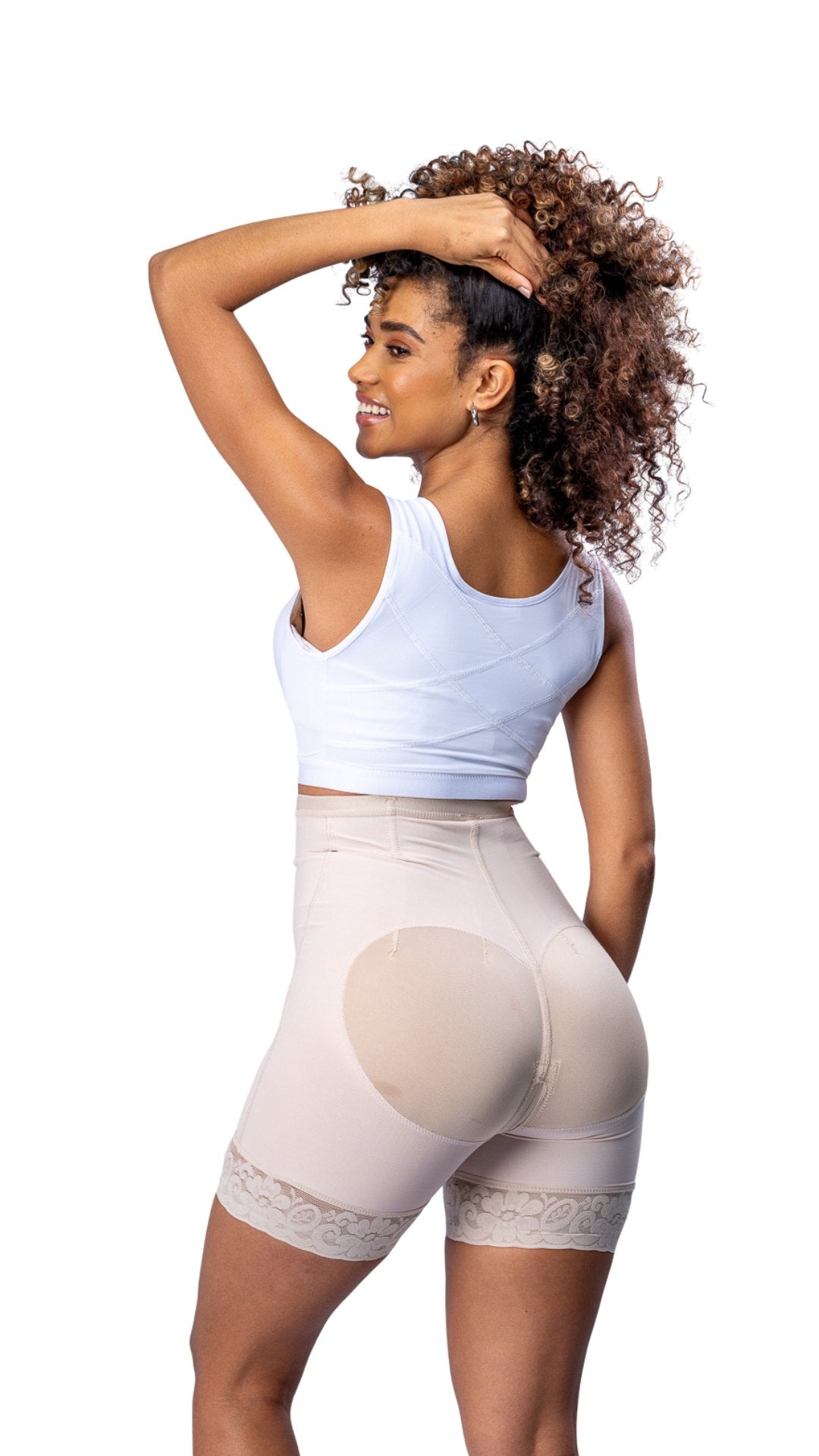 Short Invisible Tiro Alto con Cremallera