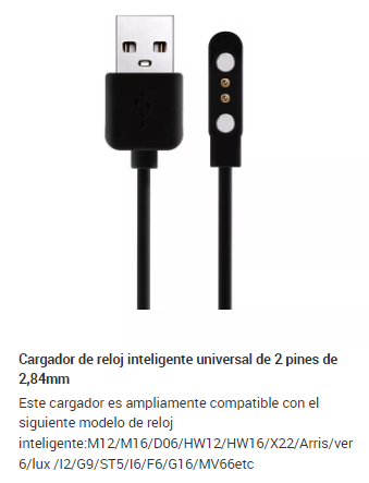 Cable Cargador Usb Universal Smart Watch