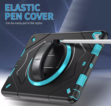 Funda para iPad cuerpo completo a prueba de caídas, soporte giratorio 360