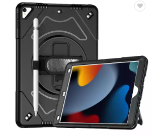 Funda para iPad cuerpo completo a prueba de caídas, soporte giratorio 360