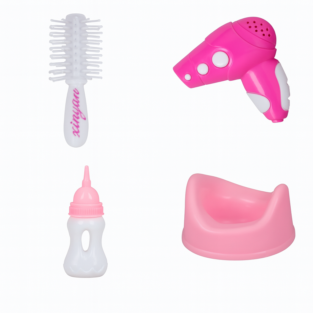 Muñeco Bebe Vestido Flores Secadora Vaci