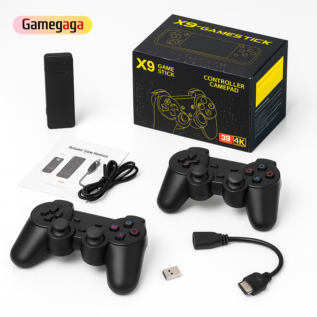 Consola Retro X9 Pro Game Stick 4K con + Controles Recargables