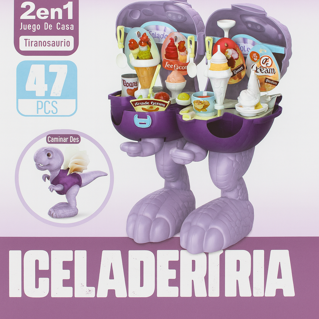 Juego 2 en 1 Dinosaurio Heladería