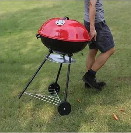 Parrilla Portátil de Carbón con Tapa Asados en Cualquier Lugar