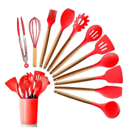 Set De Utensilios Cocina En Silicona X12