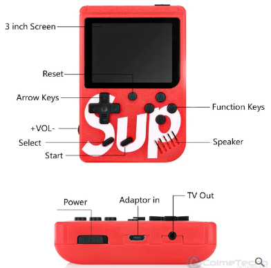 CONSOLA DE VIDEO JUEGOS PORTÁTIL GAMEBOY SUP PLUS 400 EN 1 + CONTROL