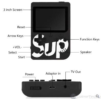 CONSOLA DE VIDEO JUEGOS PORTÁTIL GAMEBOY SUP 400 EN 1