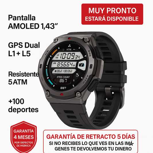 Reloj Inteligente DM58 GPS 5ATM Resistente y Deportivo
