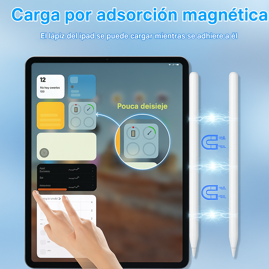 Lápiz Óptico para iPad 2018–2025  Carga Inalámbrica y Rechazo de Palma