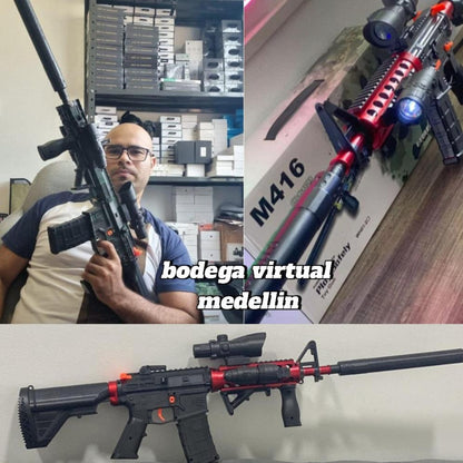 Rifle M416 de Hidrogel + Laser