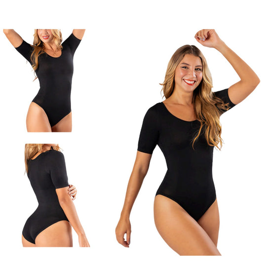 Body Compresion Tipo Tanga Manga Corta