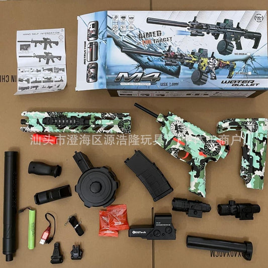 Rifle M4 de Hidrogel Mira + Laser + 2 Proveedores