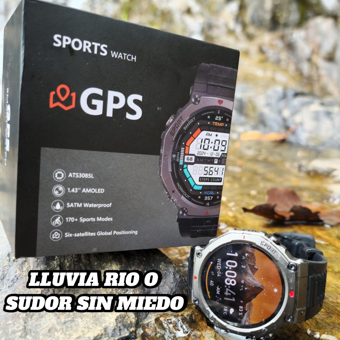 Reloj Inteligente DM58 GPS 5ATM Resistente y Deportivo