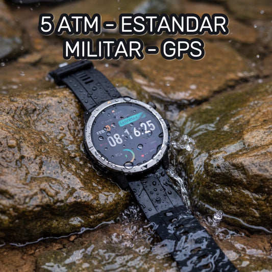 Reloj Inteligente AGM W1  GPS deportivo multi actividad 5ATM