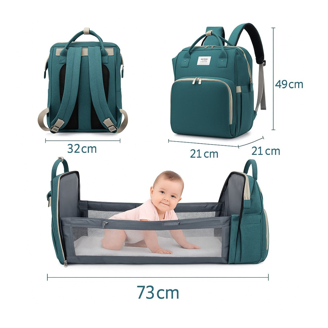 pañalera morral plegable multifuncional