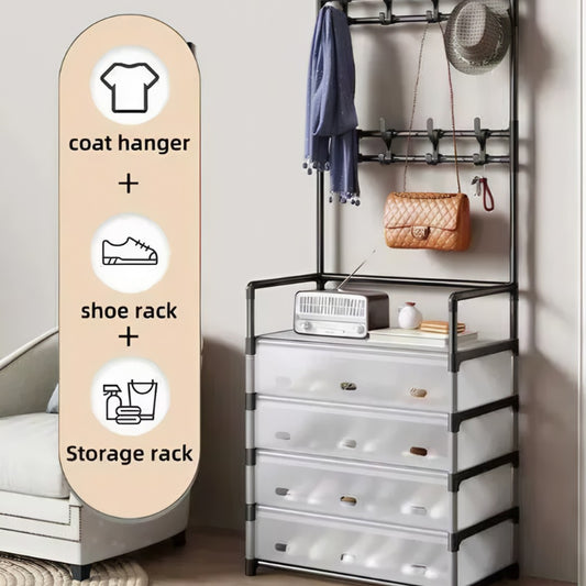 Organizador con Cajonera y Perchero 3 en 1 Estilo Minimalista