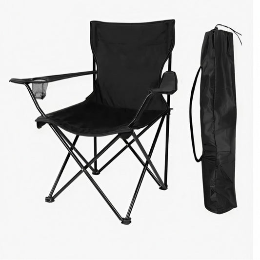 Silla Plegable Portátil con Portavasos