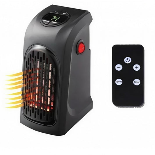 Mini Calefactor Eléctrico Portátil Control Digital y Temporizador