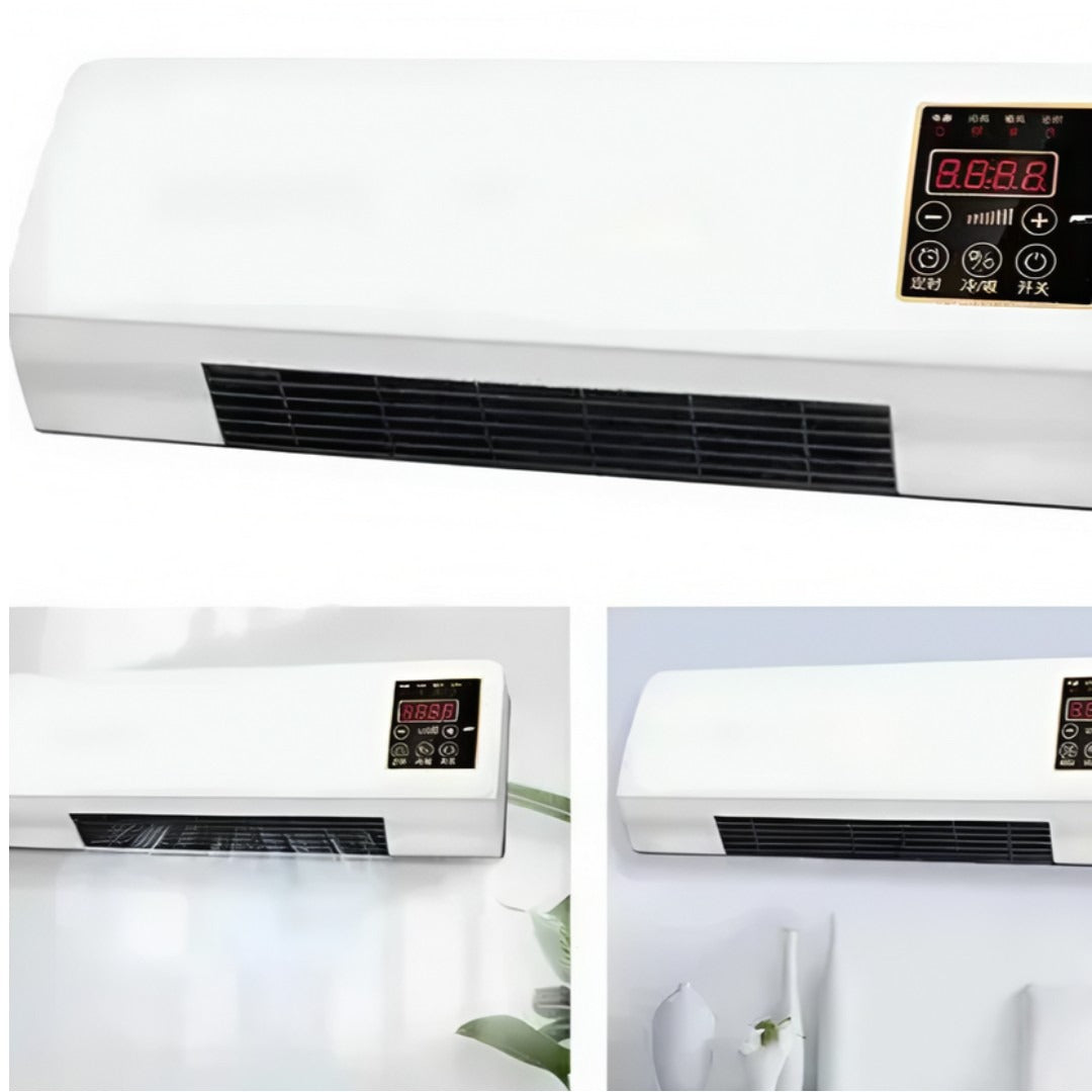 Calefactor Eléctrico de Pared  Control Remoto & Pantalla Digital