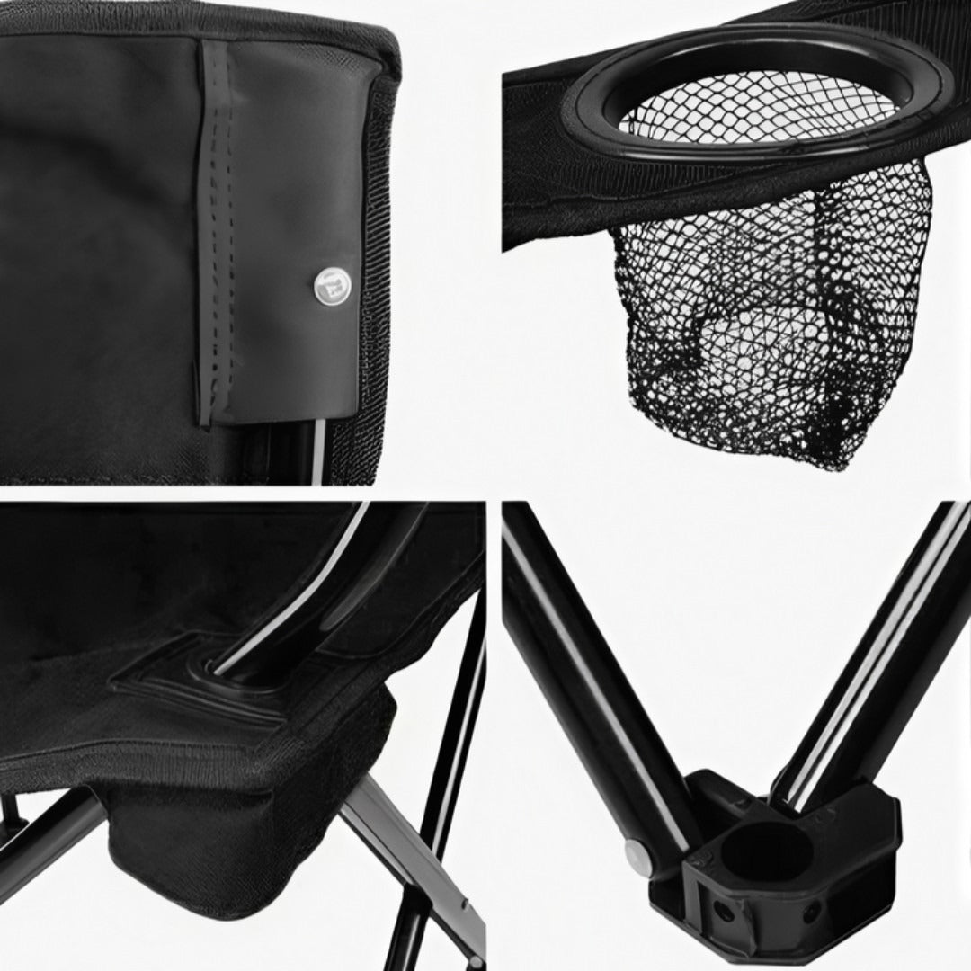 Silla Plegable Portátil con Portavasos