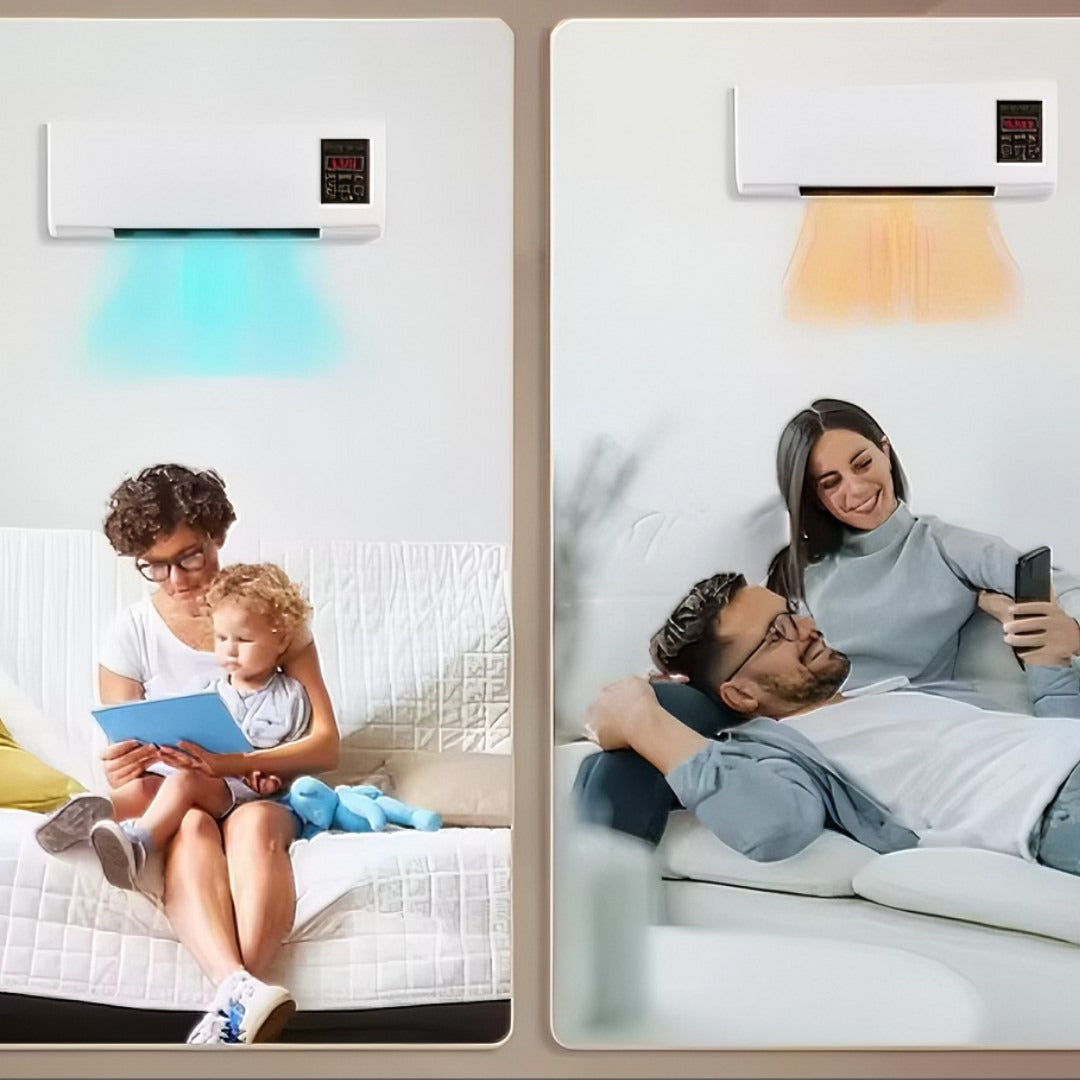 Calefactor Eléctrico de Pared Control Remoto Pantalla Digital