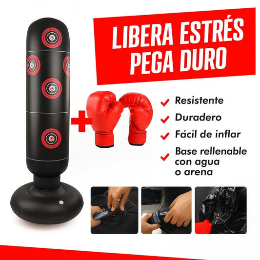 Saco de Box Inflable + Guantes