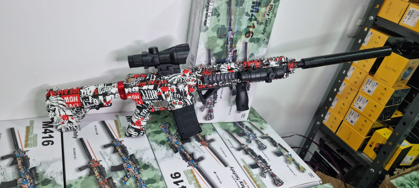 Rifle M416 de Hidrogel + Laser