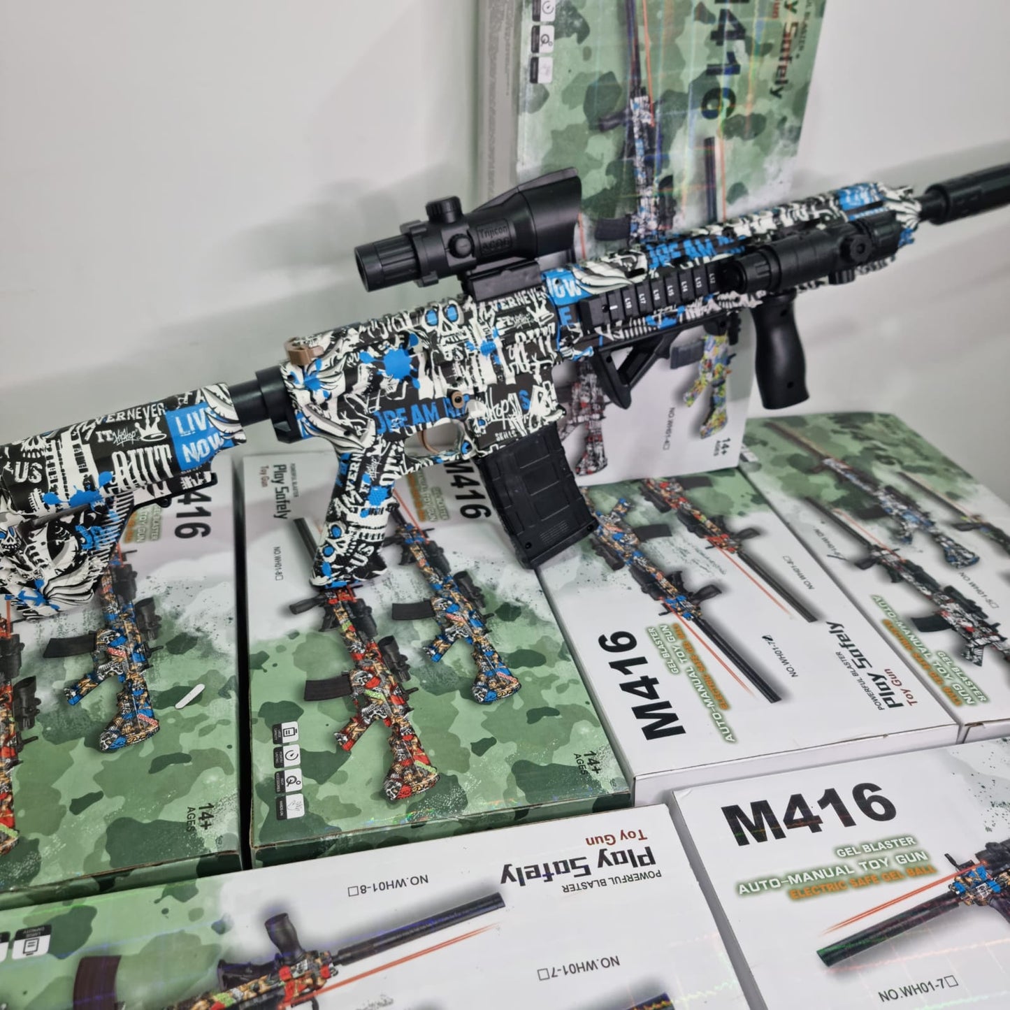 Rifle M416 de Hidrogel + Laser