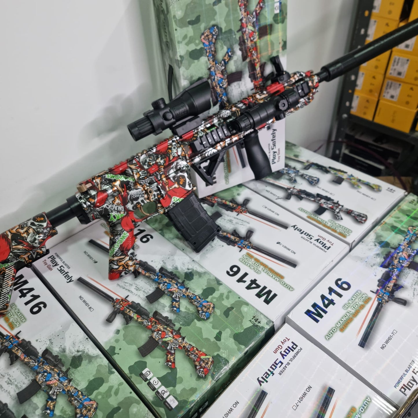 Rifle M416 de Hidrogel + Laser