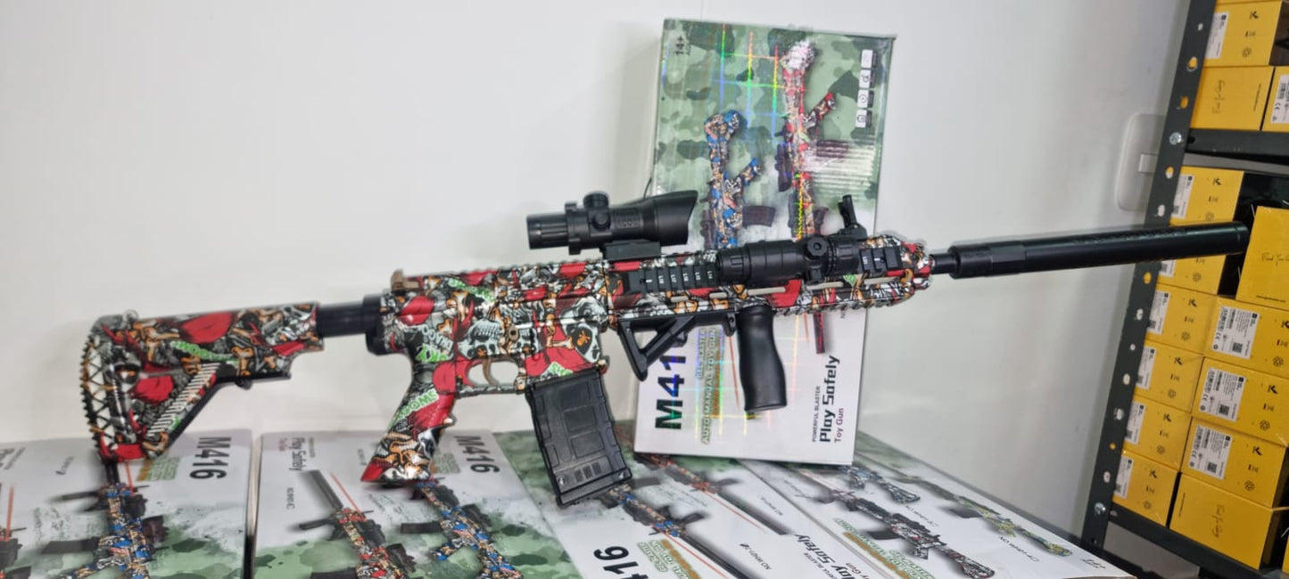 Rifle M416 de Hidrogel + Laser