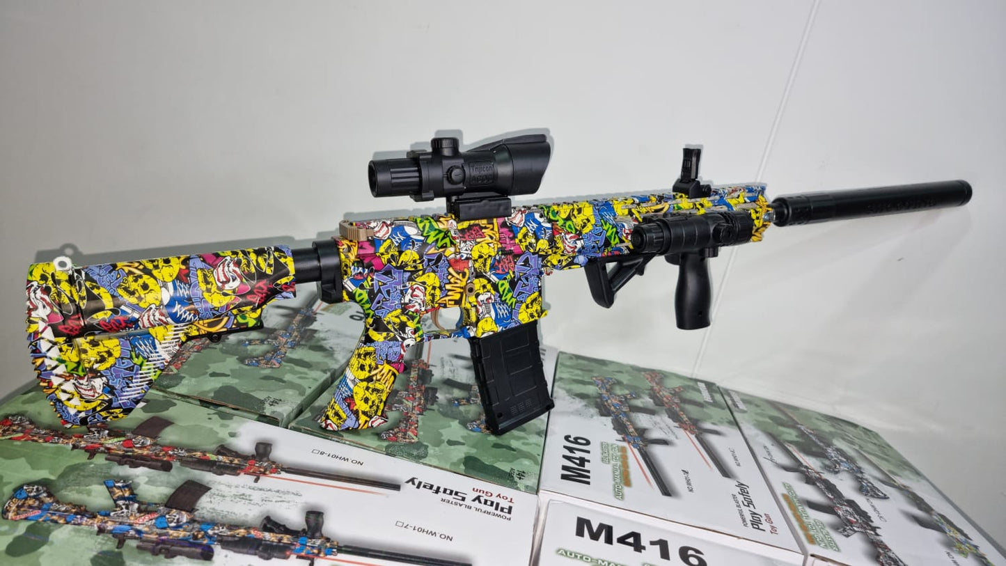 Rifle M416 de Hidrogel + Laser